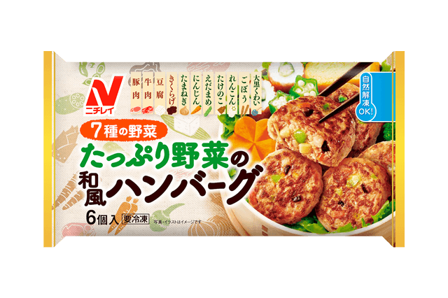 たっぷり野菜の和風ハンバーグ